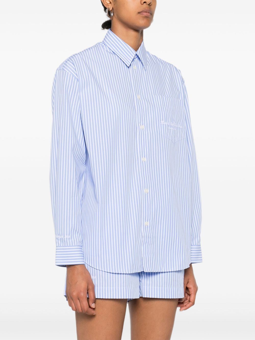 striped embroidered shirt - 3