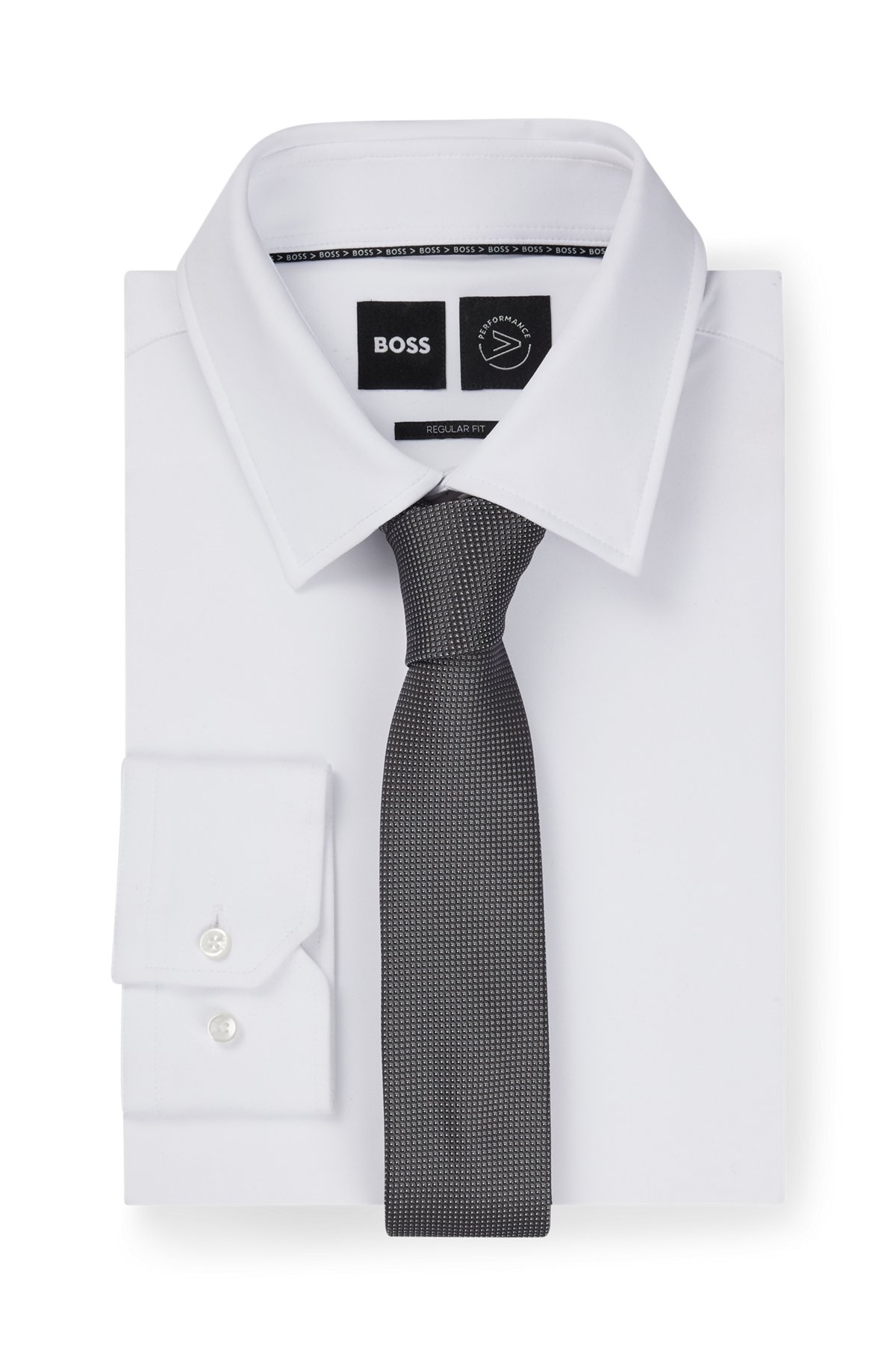 MICRO-PATTERNED TIE IN PURE SILK - 3