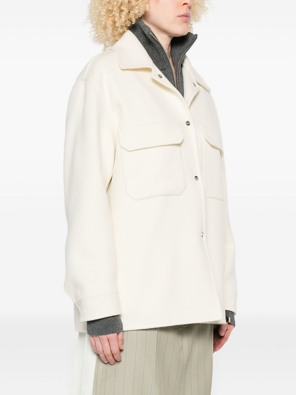 double-pocket wool jacket - 3