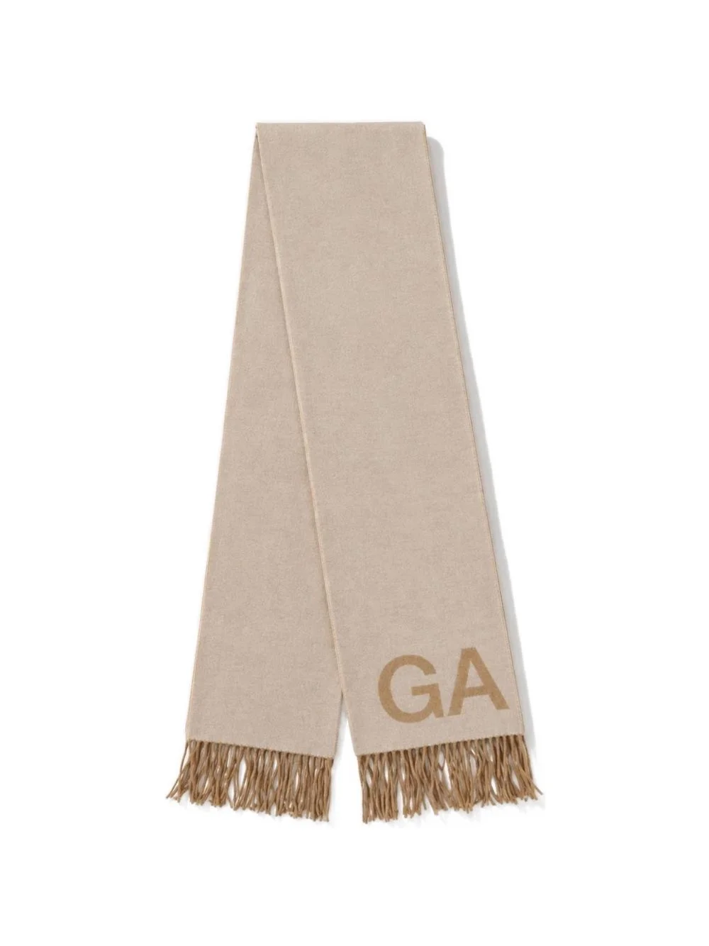 ivory fringed scarf - 1