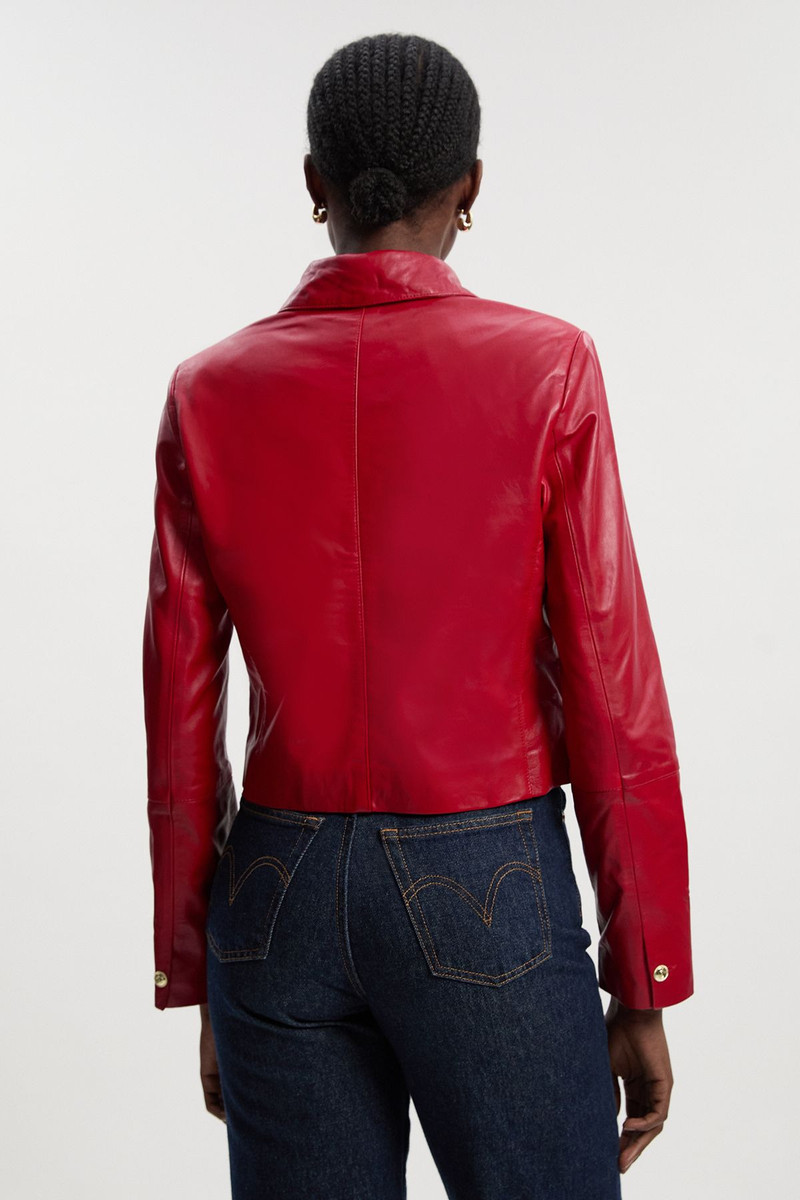 Leather Pocket Tailored Jacket 5