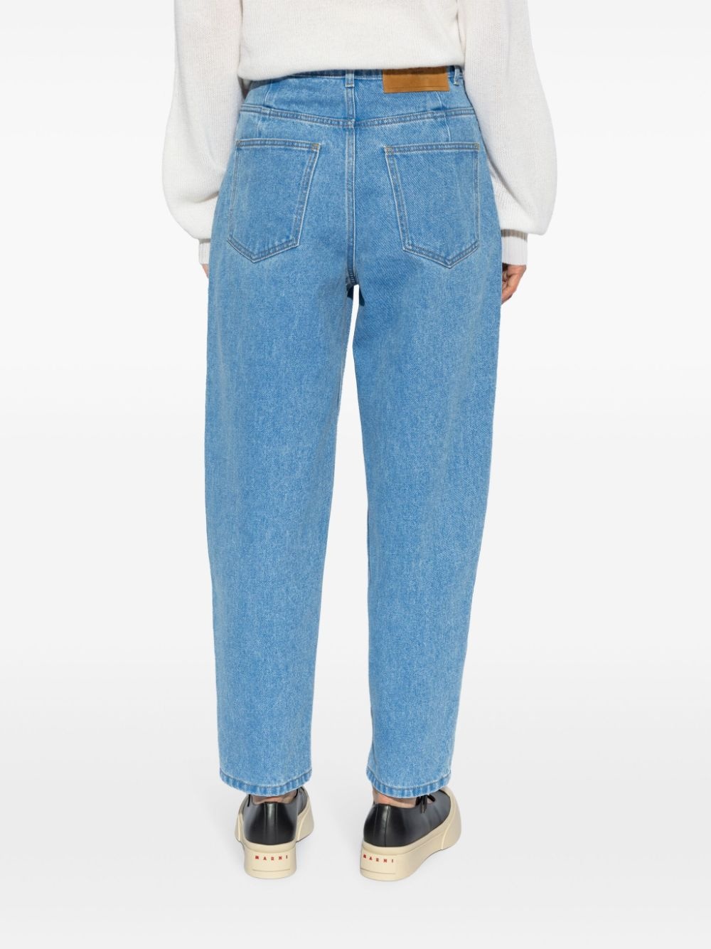 mid-rise tapered-leg jeans - 4
