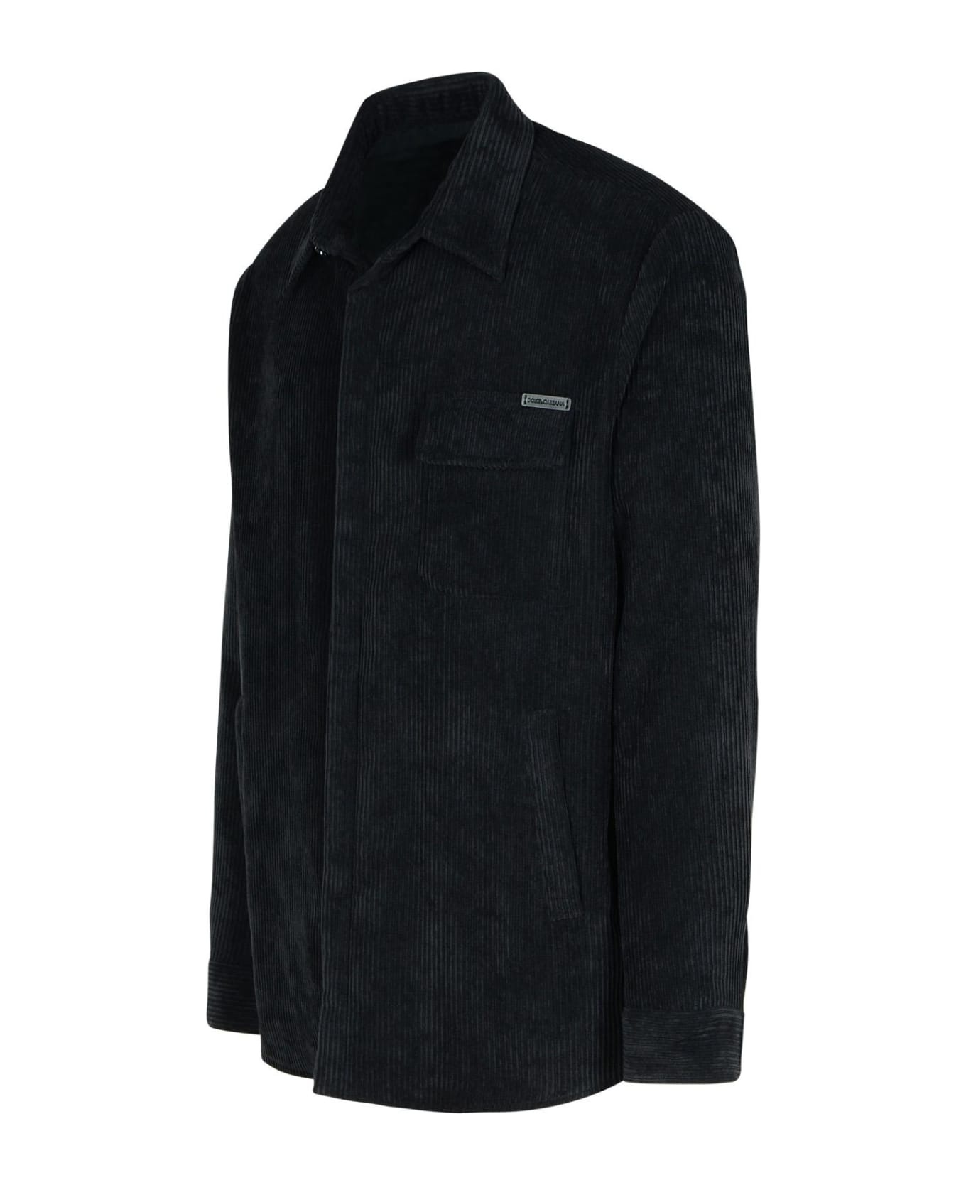 Black Polyester Blend Shirt - 2