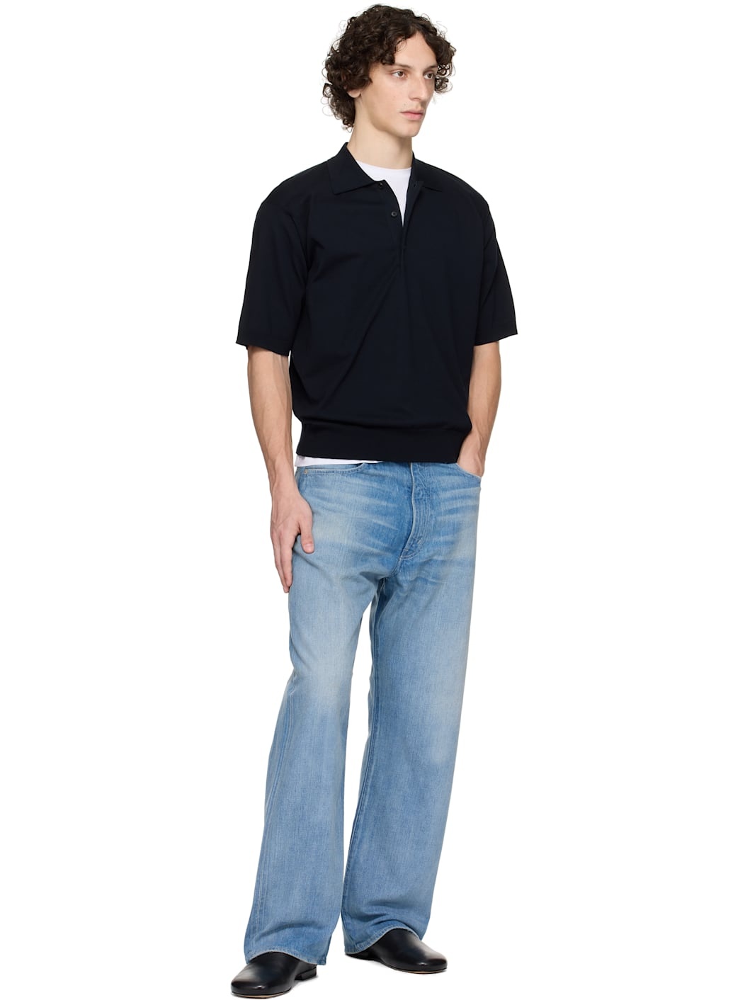 Blue Selvedge Faded Light Jeans - 4