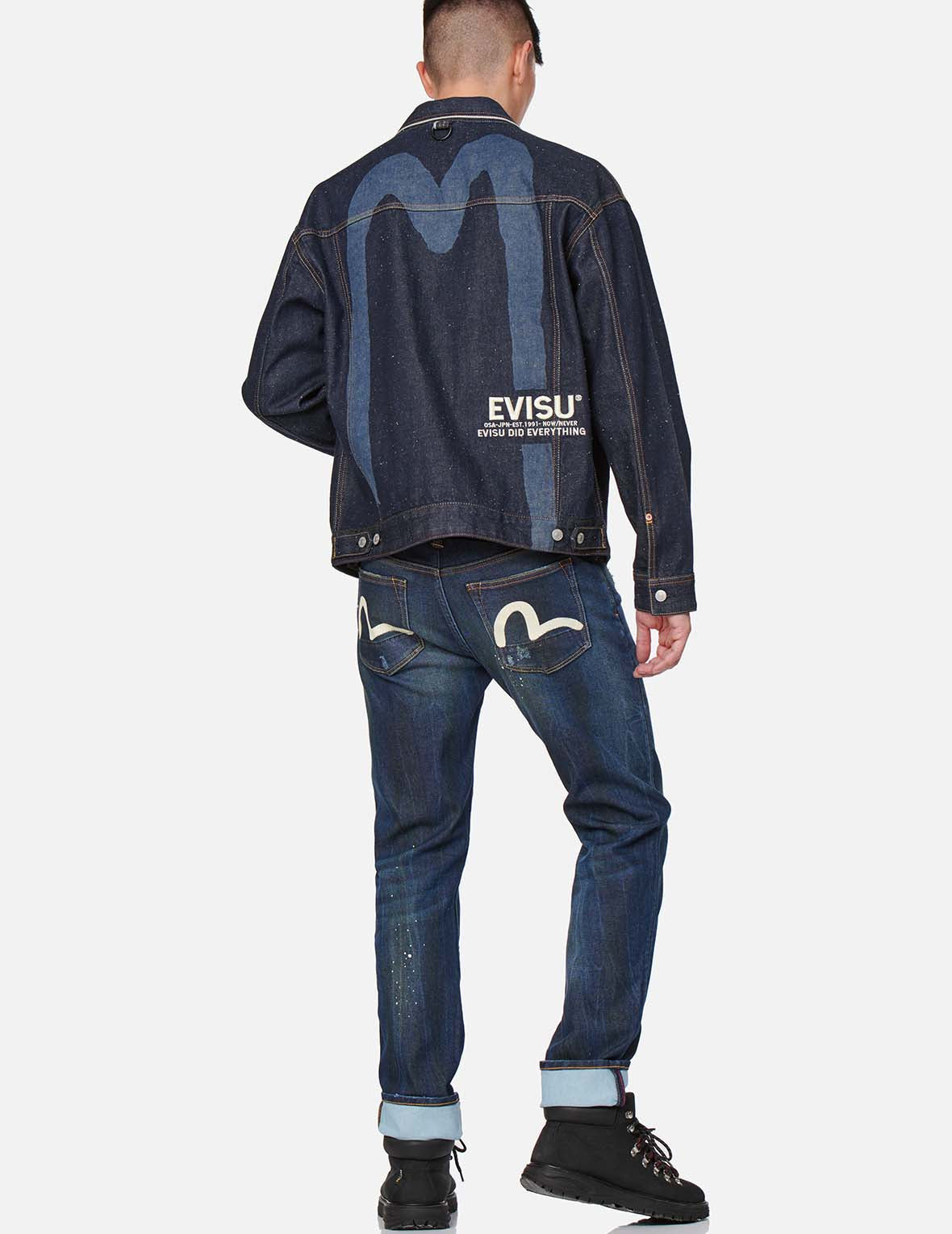 BRUSHSTROKE DAICOCK DISCHARGED DENIM JACKET - 5