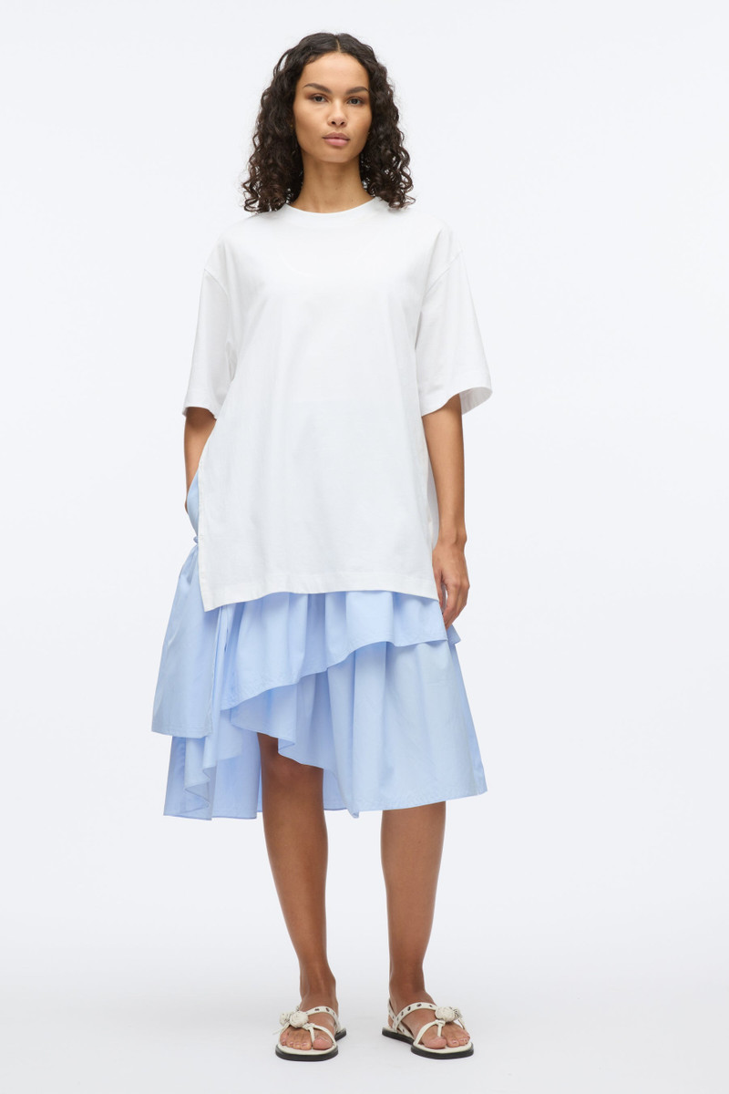 3.1 Phillip Lim Oversize T-Shirt Combo Dress with Ruffled Skirt outlook