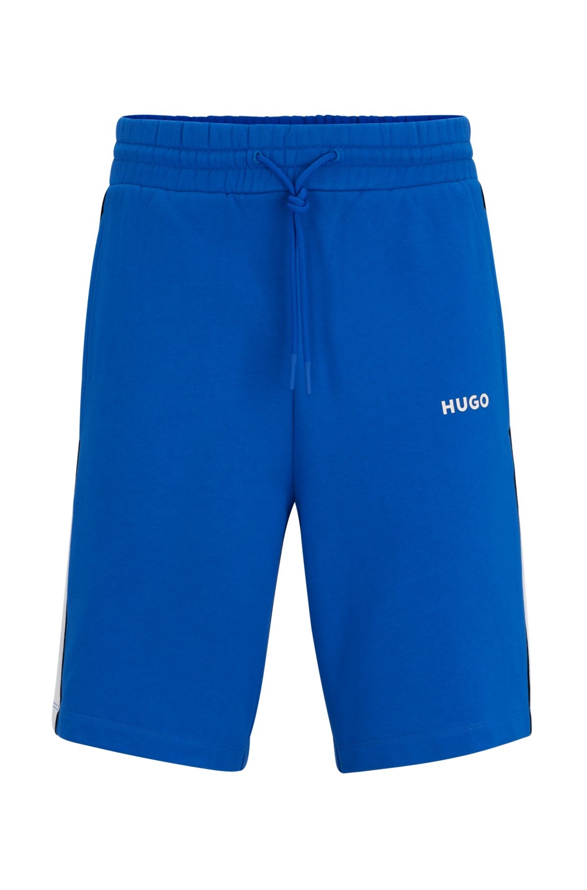 COTTON-TERRY COLOR-BLOCKED SHORTS WITH CONTRAST PANELS - 1
