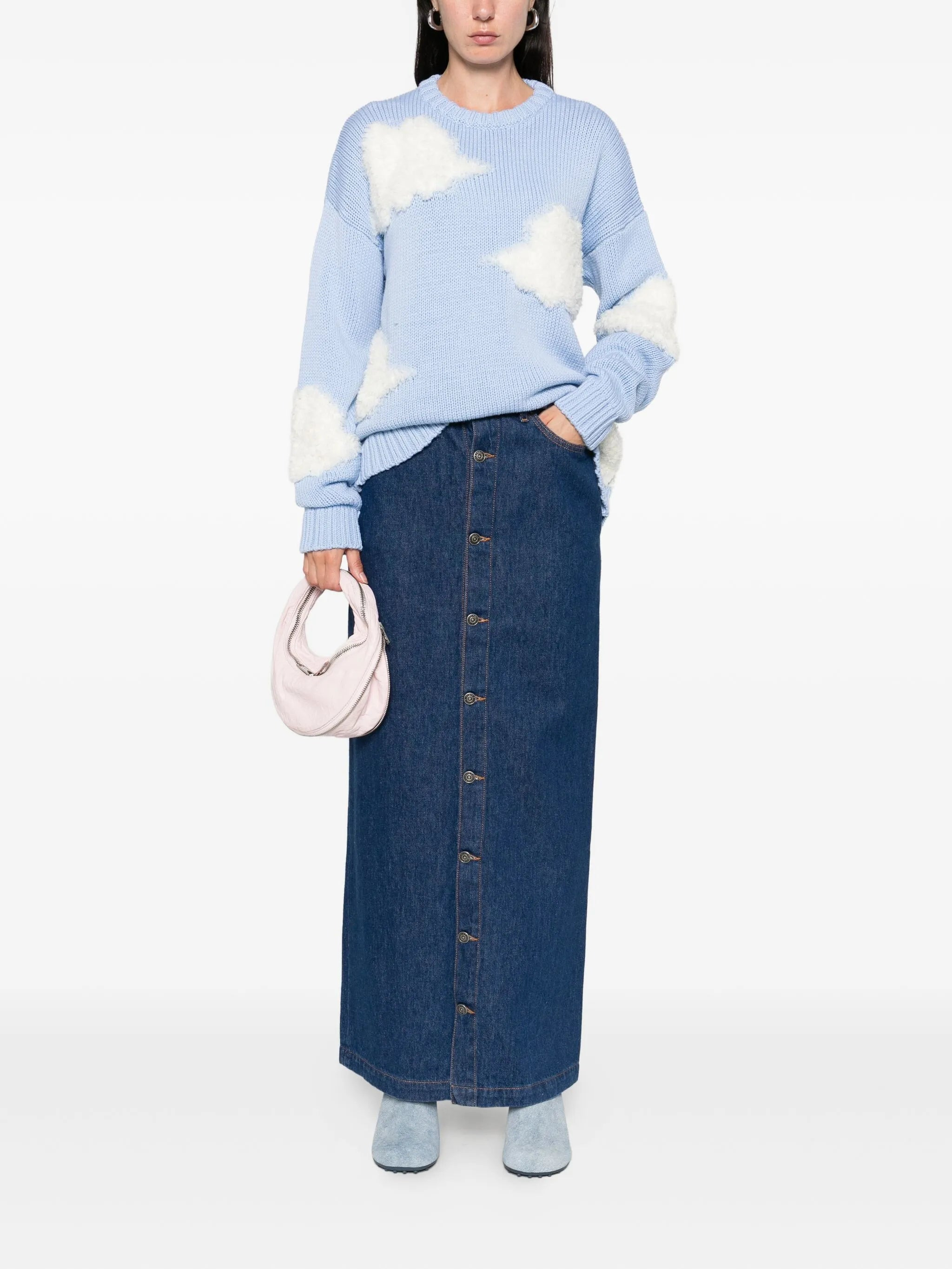 Fiorucci Cloud-appliqué Wool Sweater - 3