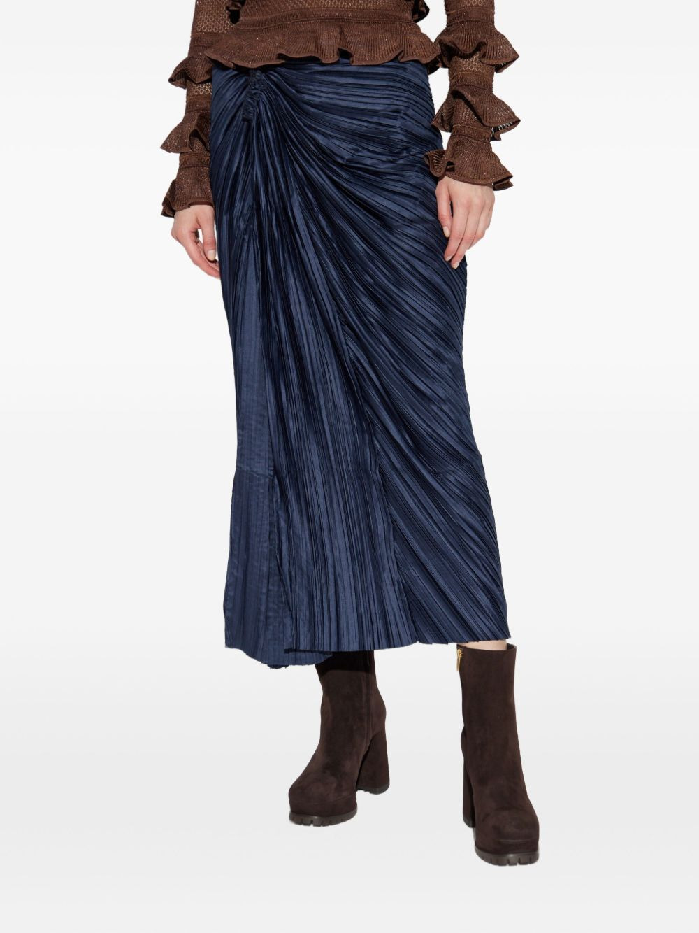 pleated draped skirt - 3