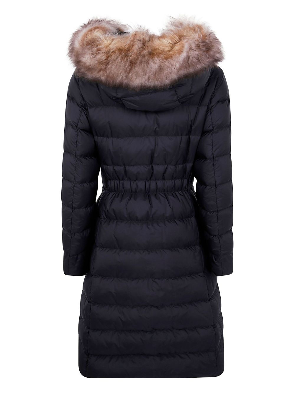 fur-trimmed quilted coat - 2