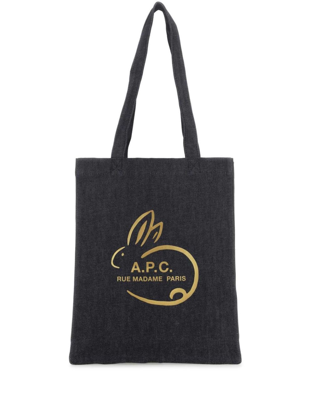 logo-print denim tote bag - 2