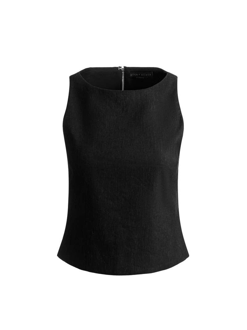YVETTE LINEN BOAT NECK TANK 1