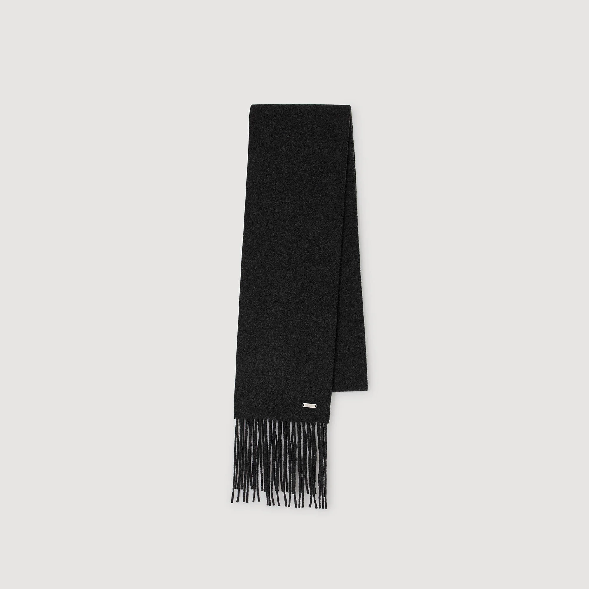 FRINGED WOOL SCARF - 1
