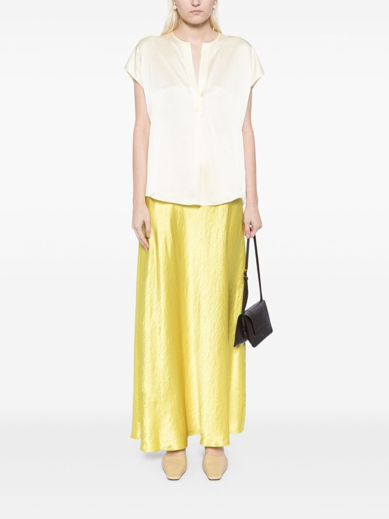 Vince A-line satin midi skirt outlook