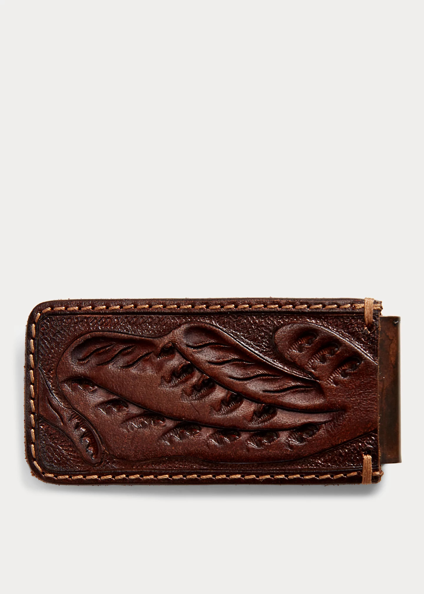 Tooled-Leather Money Clip - 2