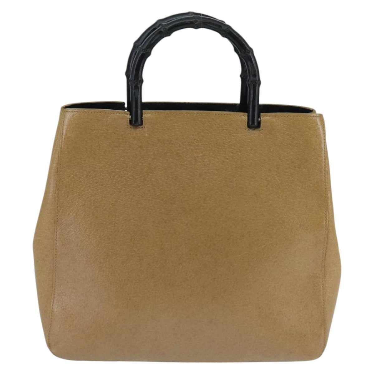 GUCCI Bamboo Hand Bag Leather Beige - 2