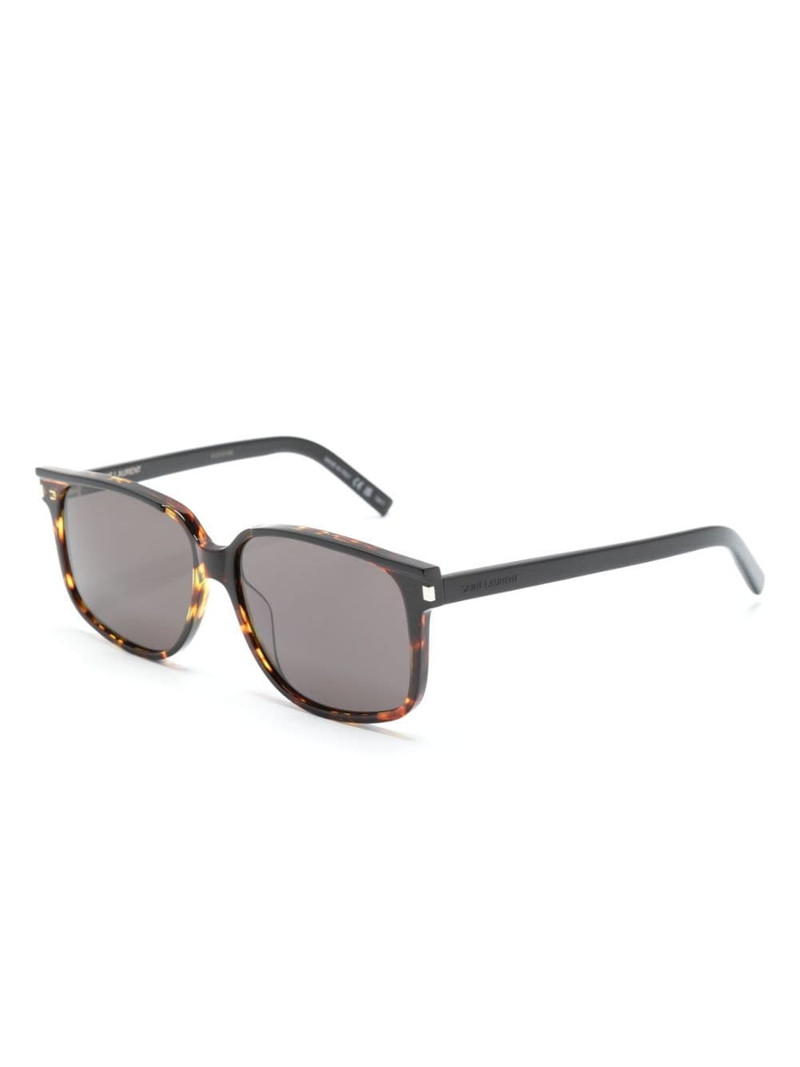 SAINT LAURENT tortoiseshell-effect tinted sunglasses outlook