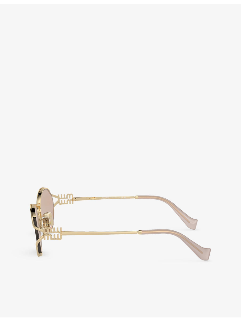 MU 52YS Oval-Frame Metal Sunglasses - 3
