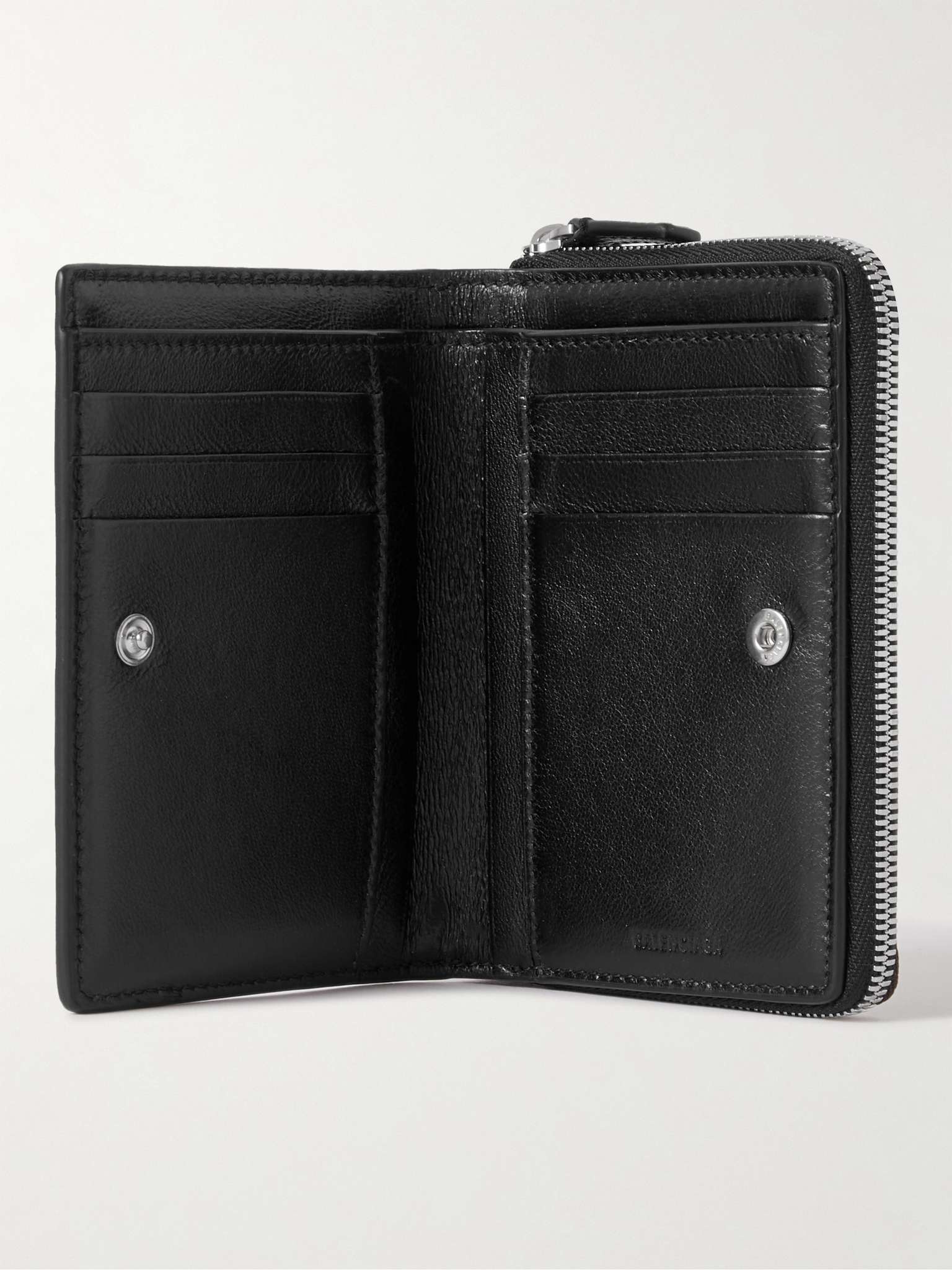 Logo-Print Full-Grain Leather Zip-Around Wallet - 2