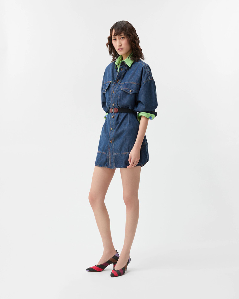 Chambray Denim Mini Dress 4