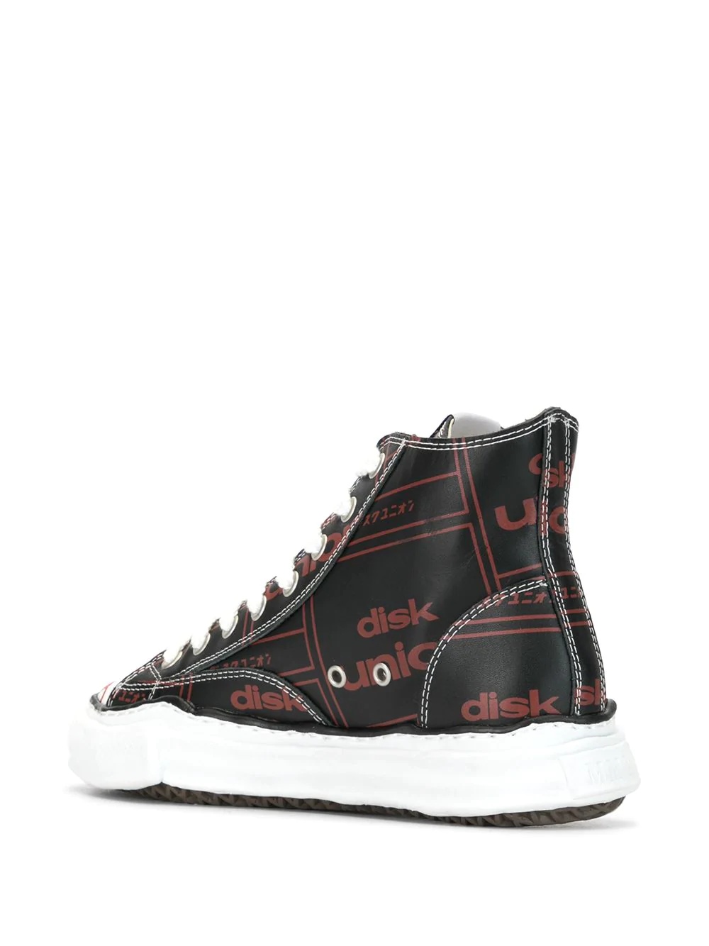 logo print high-top sneakers - 3