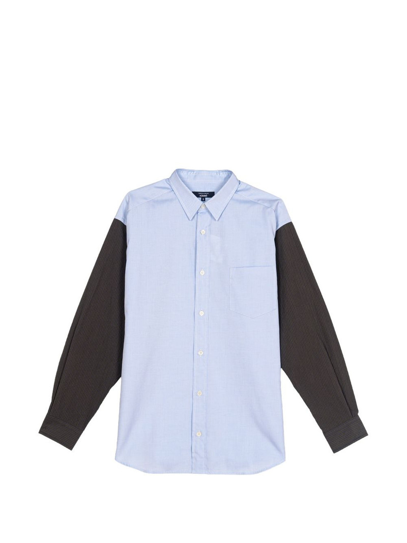 contrast-sleeve panelled shirt 1