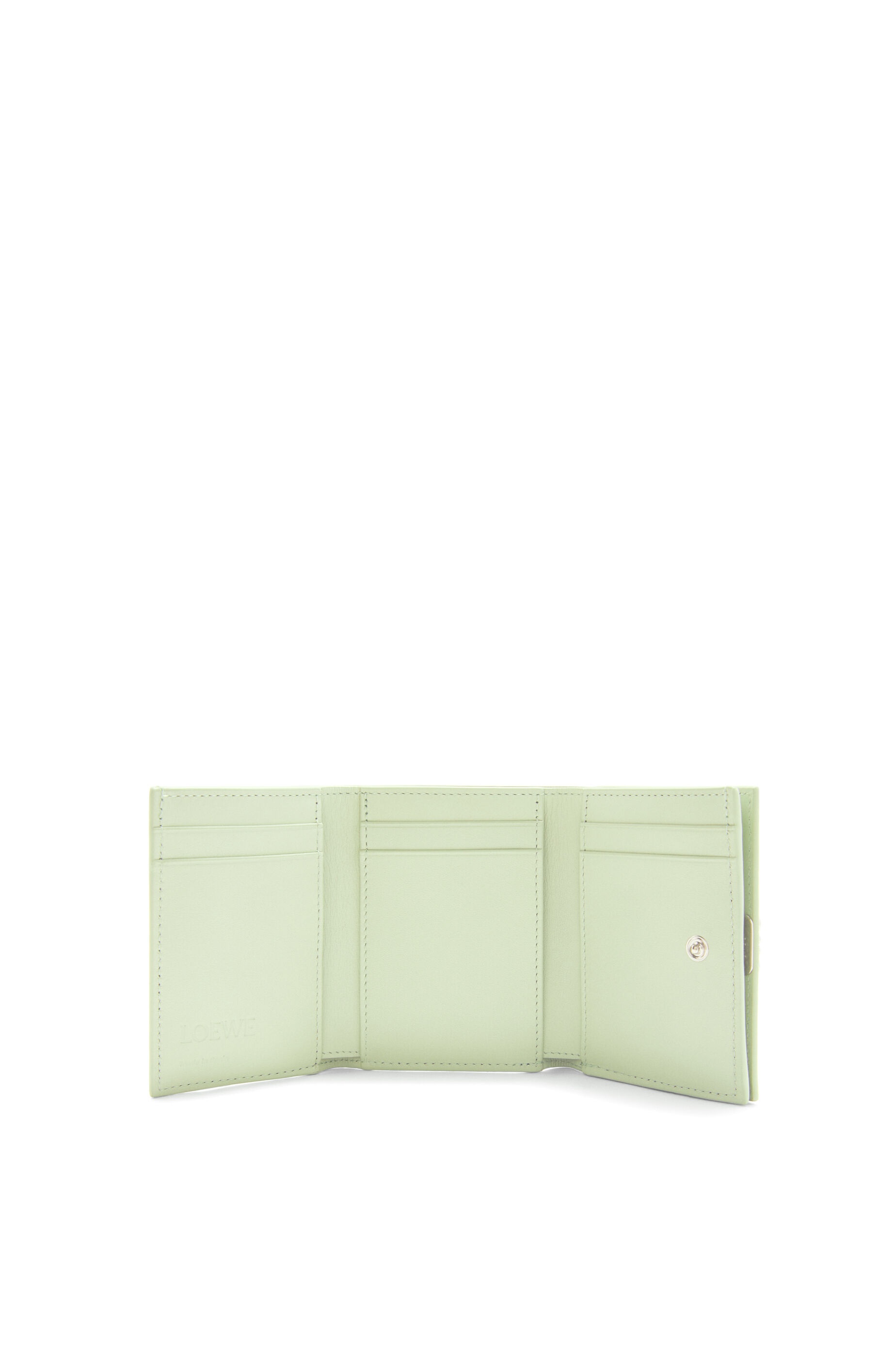 Anagram trifold wallet in pebble grain calfskin - 2