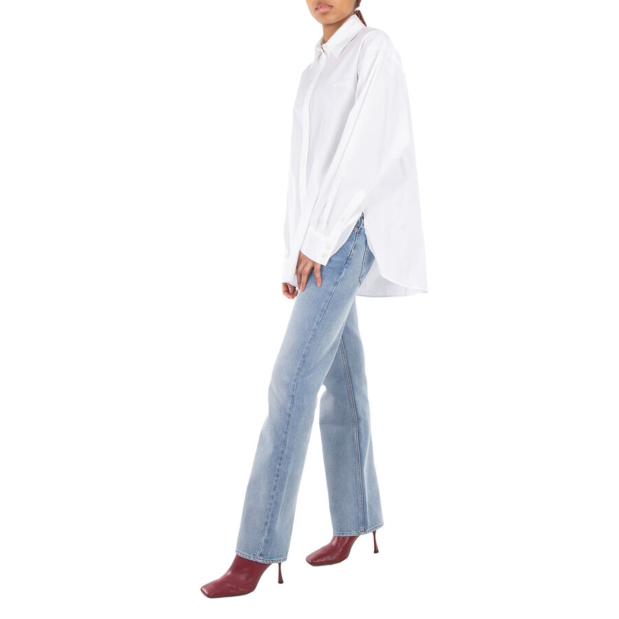 Isabel Marant Ladies White Fabriza Buttoned Down Shirt - 4