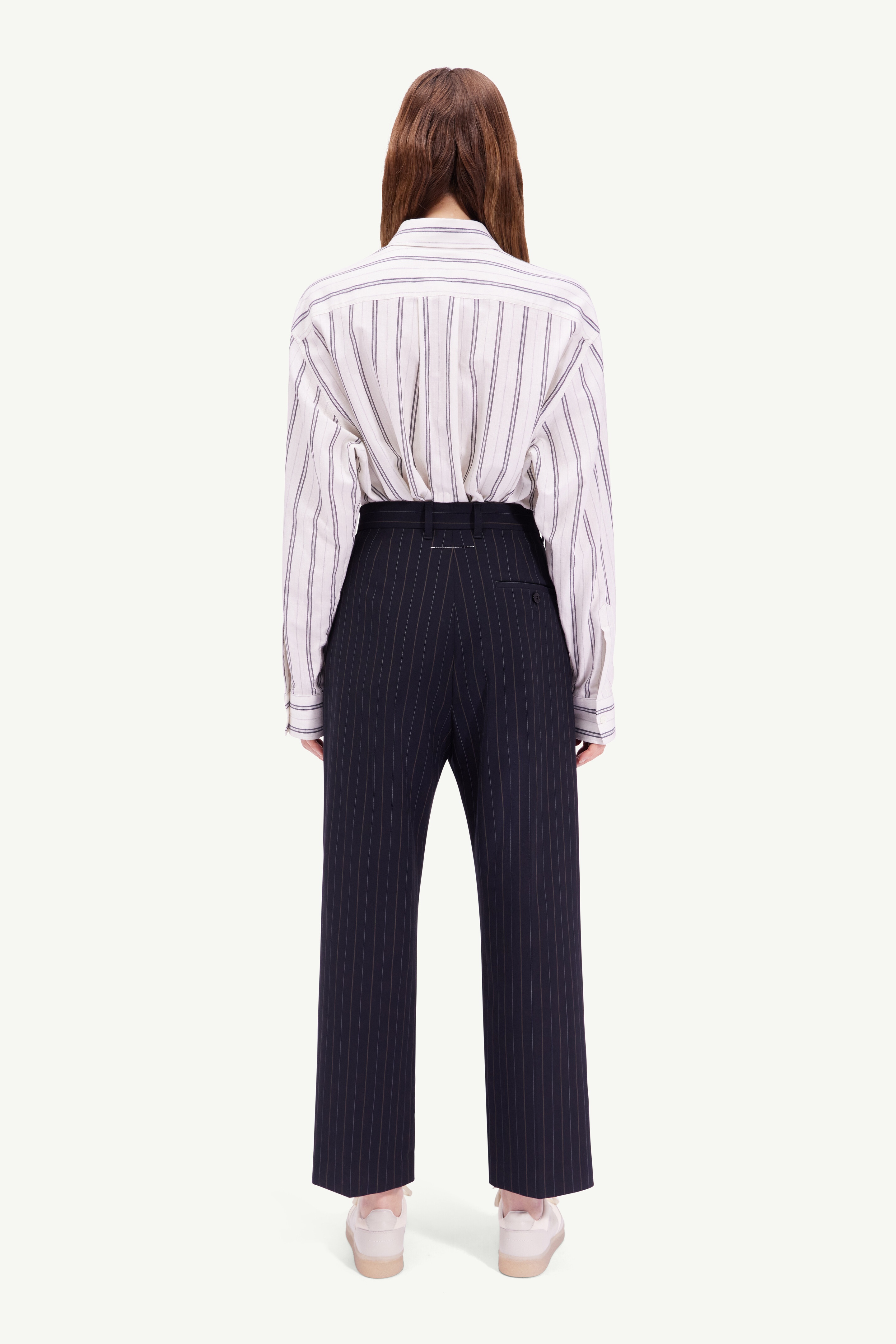 Stripe cargo trousers - 4