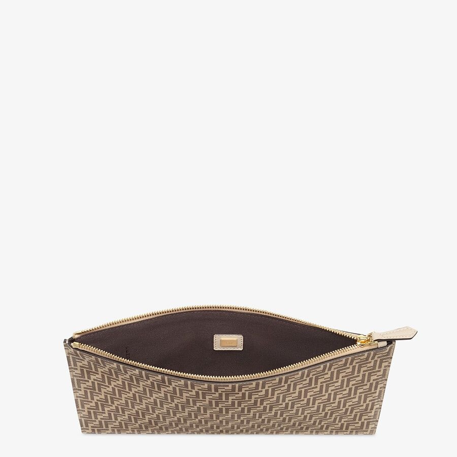 Beige leather pouch - 3