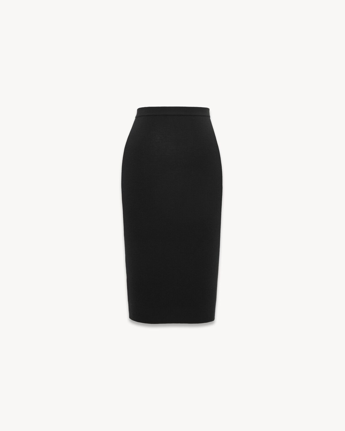 PENCIL SKIRT IN RIBBED WOOL - 1