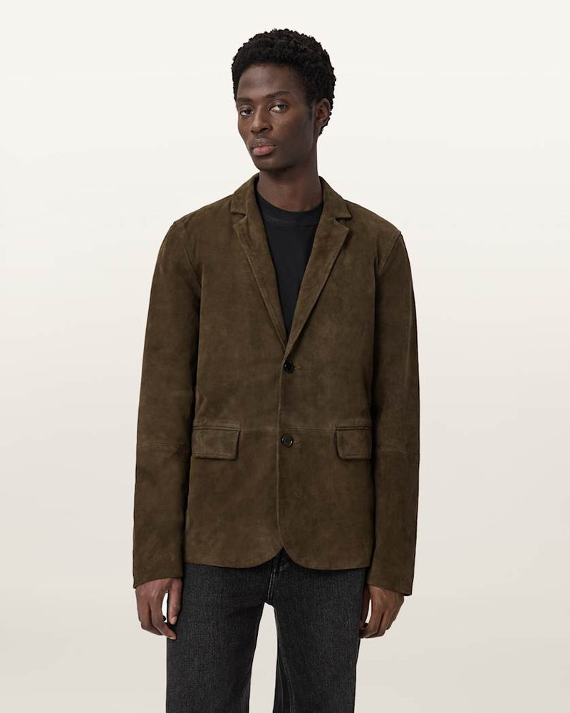 ALLSAINTS MONET WAXED SUEDE BLAZER outlook