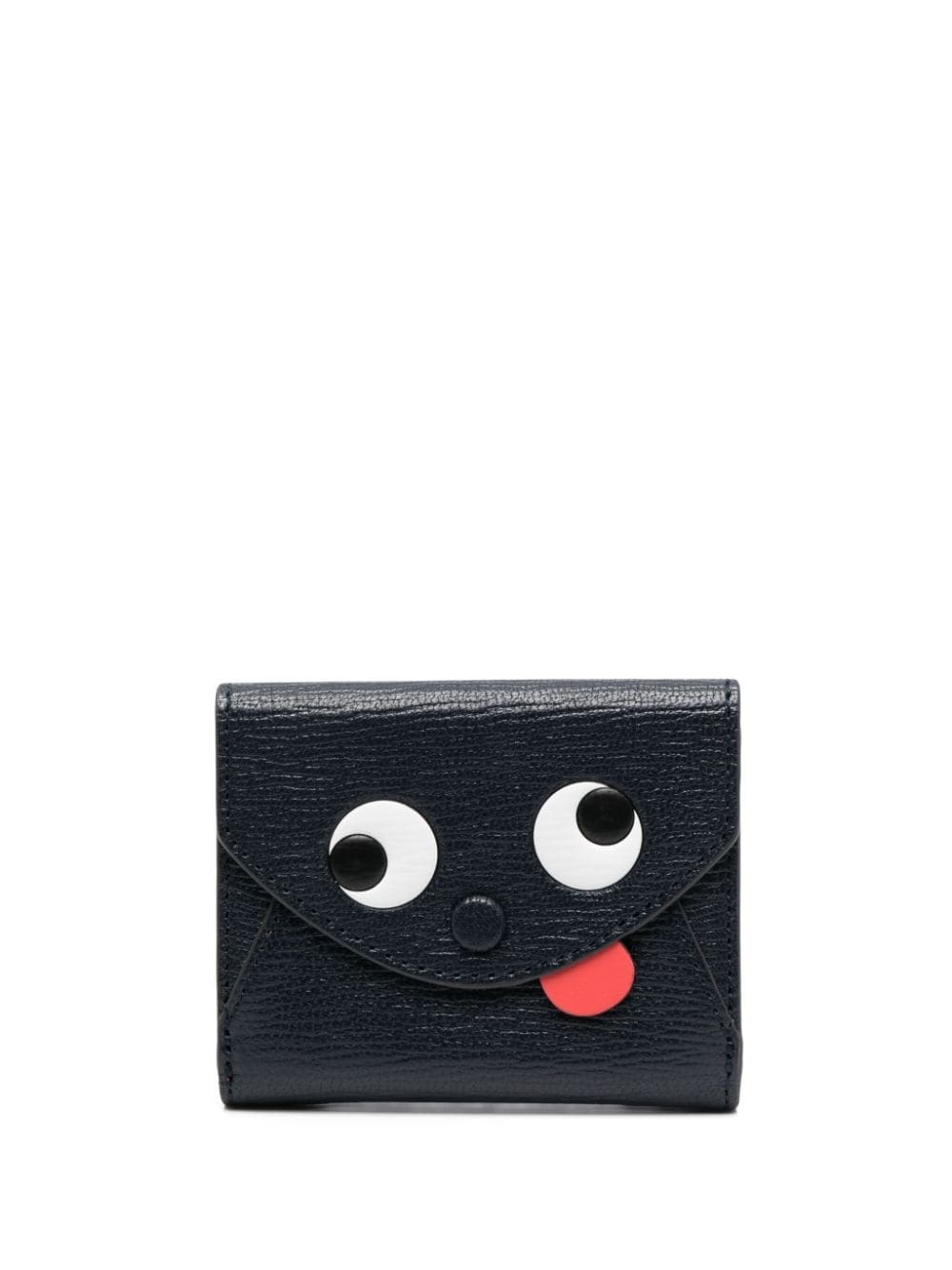 face-motif faux-leather wallet - 1