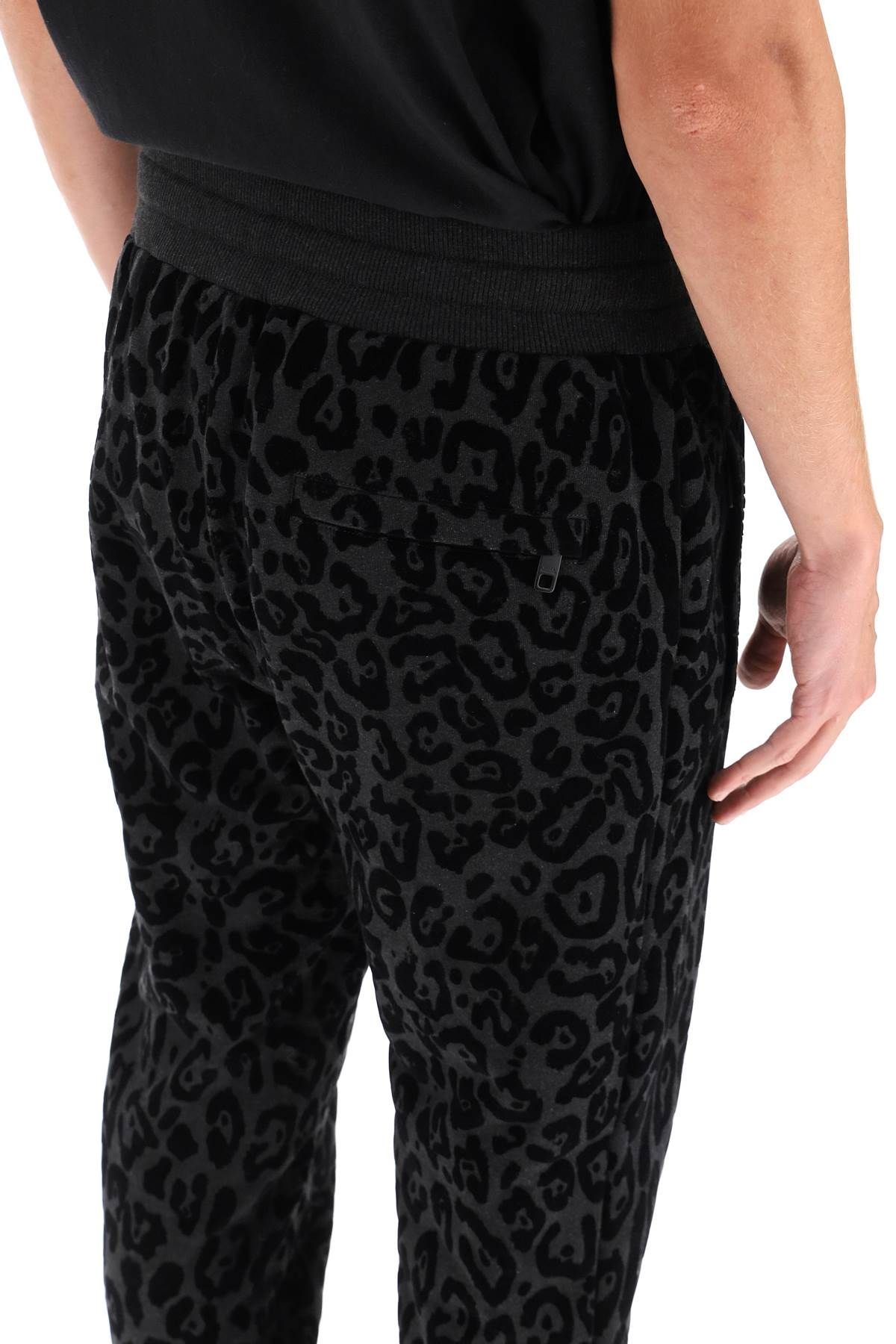 FLOCKED LEOPARD JOGGERS - 5