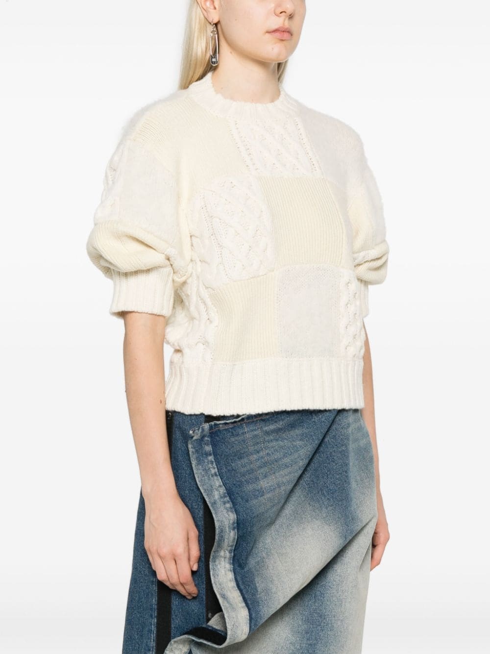 panelled sweater - 3