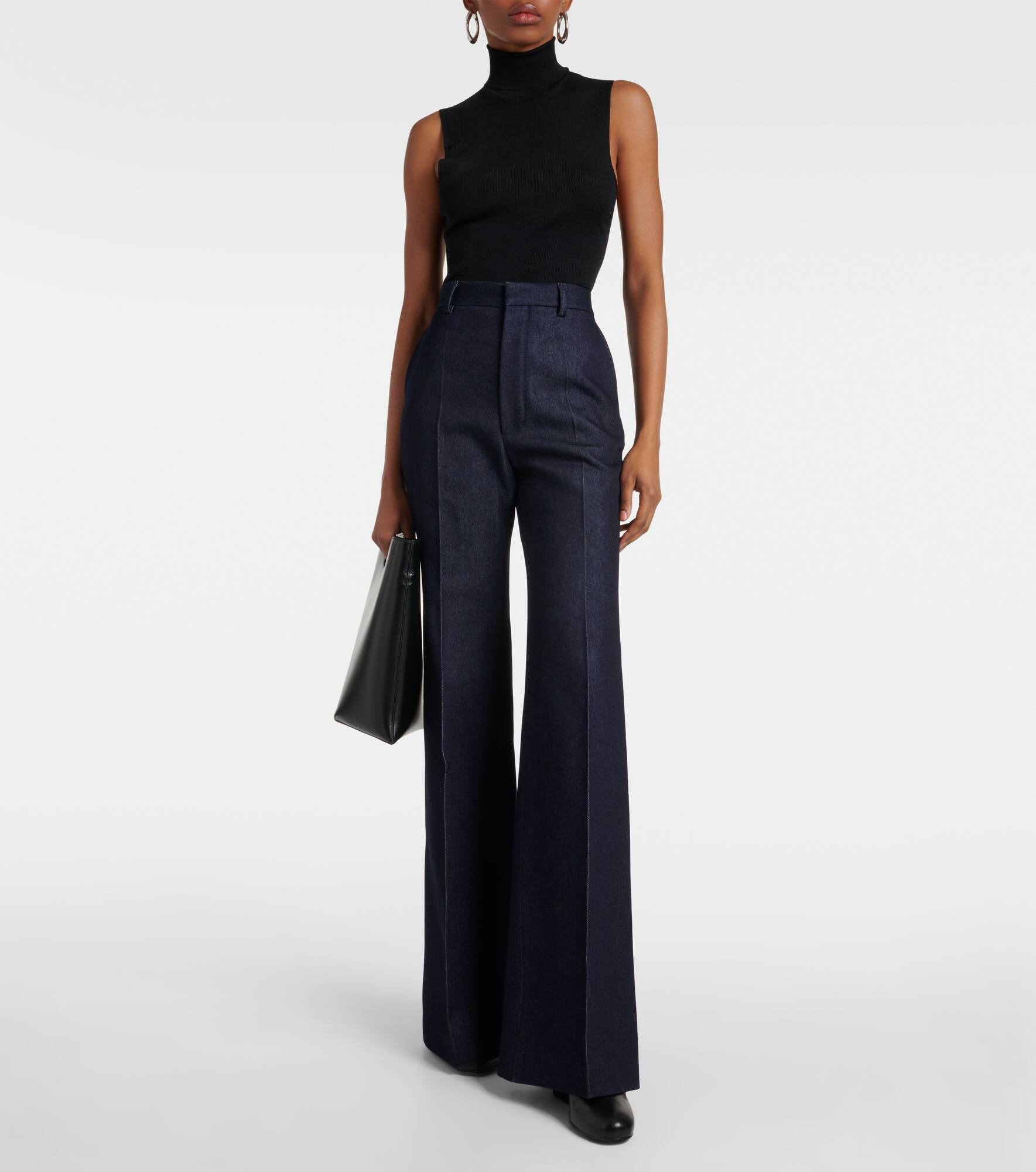 José cotton and silk wide-leg pants - 6