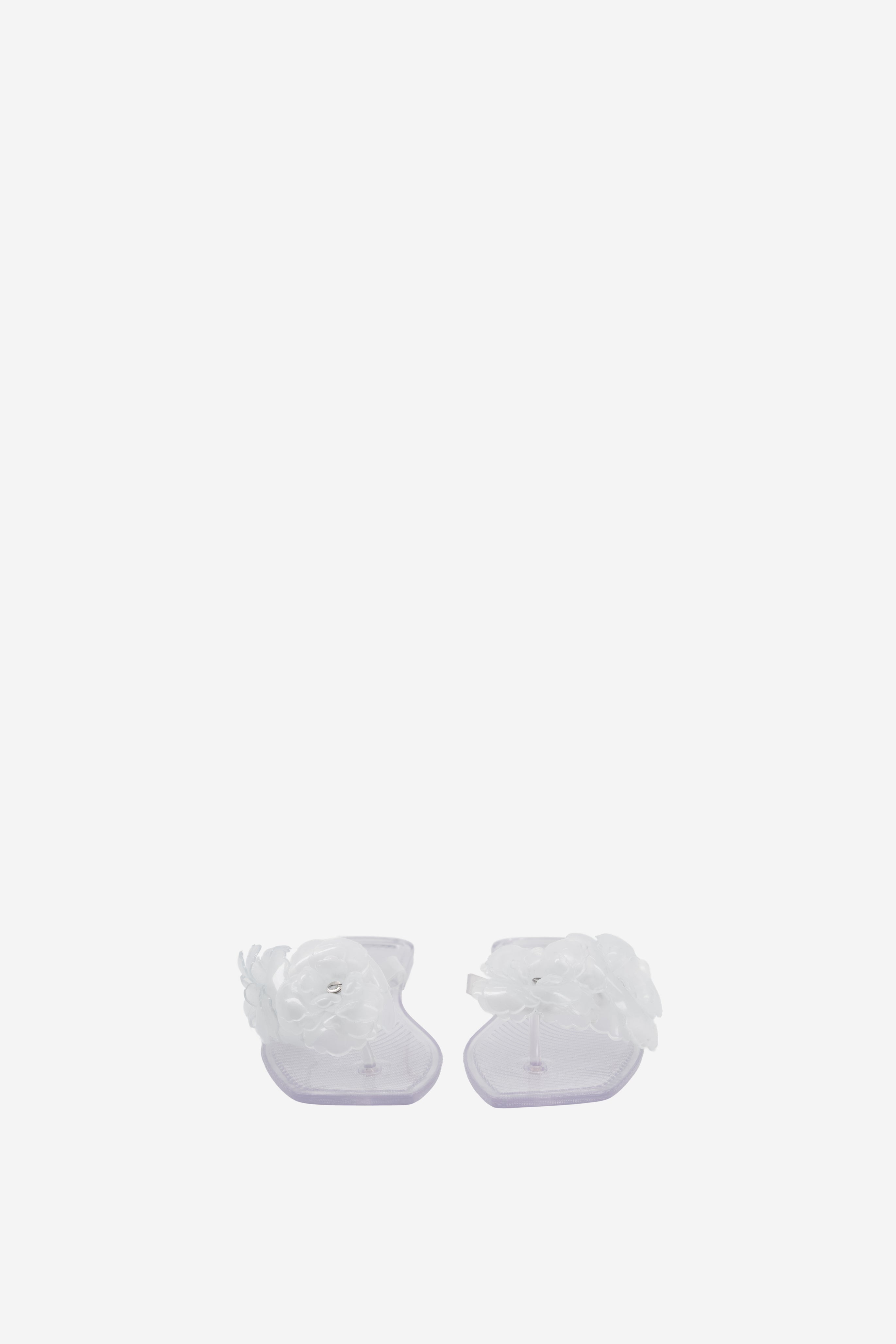 Silicone Flower Flat Sandals - 3
