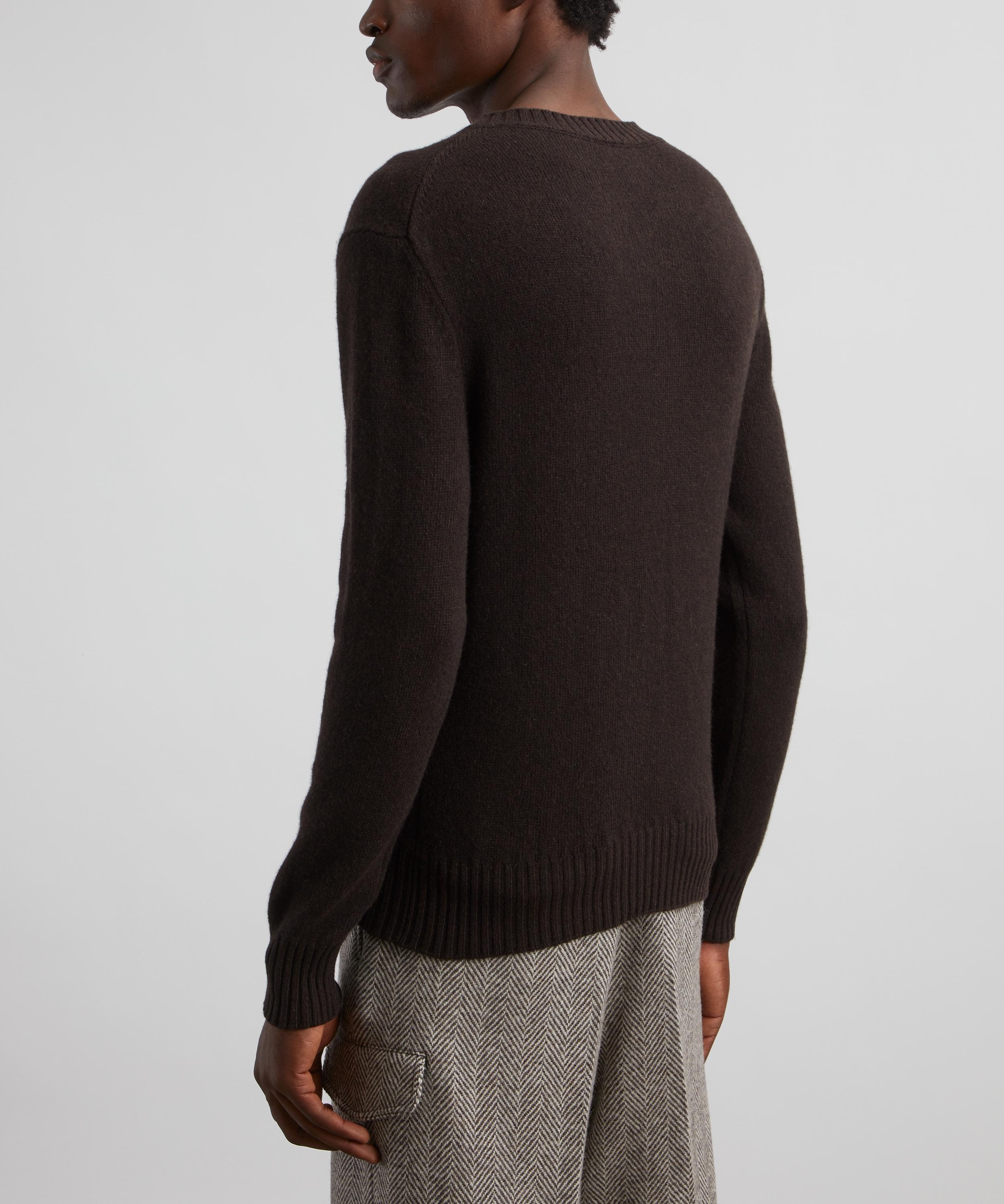 Cashmere Ami de Coeur Crew-Neck Jumper in Dark Coffee - 4