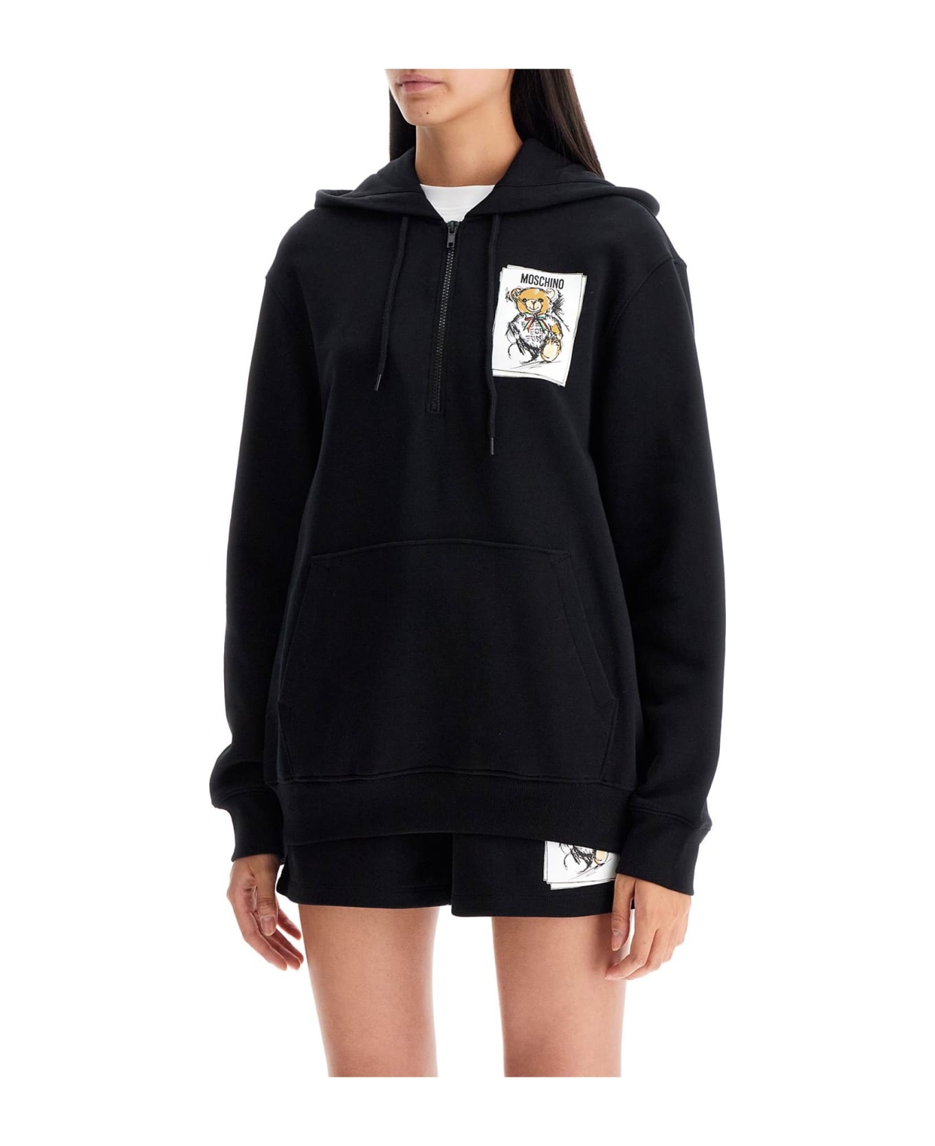 Logo Printed Zipped Hoodie - 4