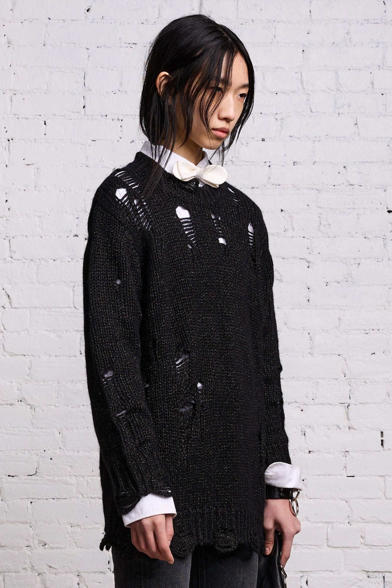 GRUNGE SWEATER - BLACK GLITTER - 5