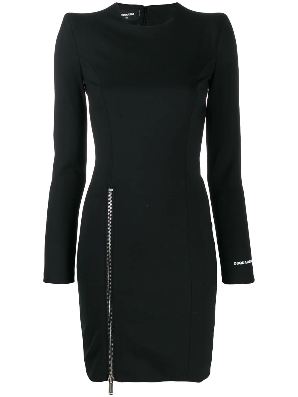 side zip logo dress - 1