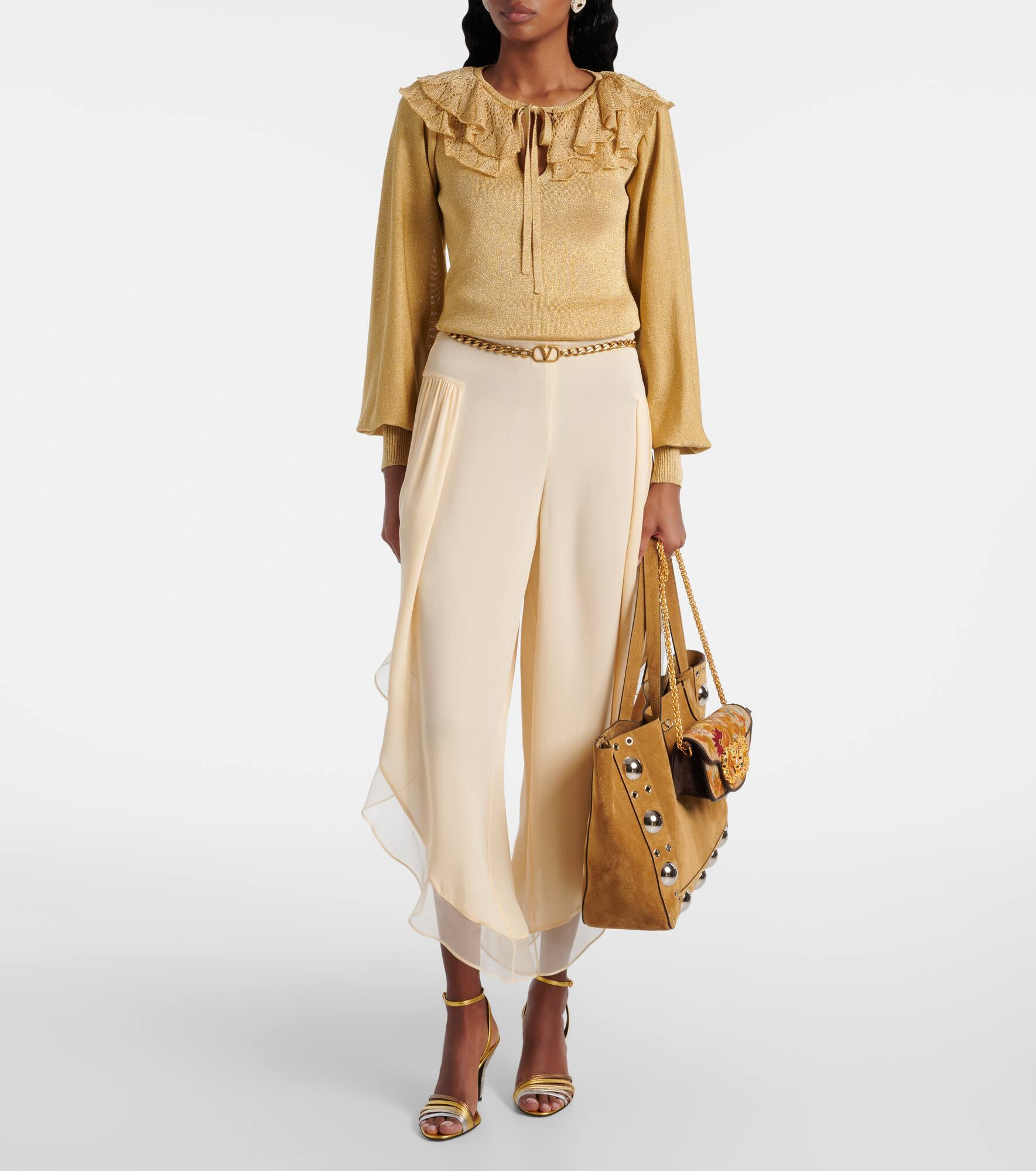 Ruffled lamé sweater - 2
