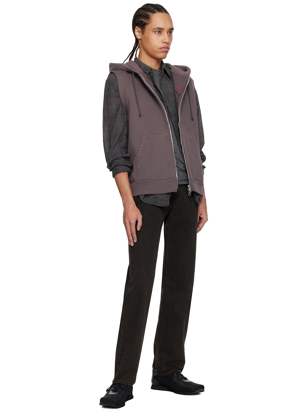 Our Legacy Motor Hood Vest French Sun Fade Hefty Fleece