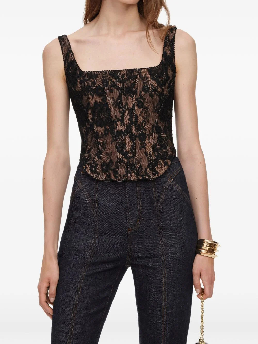 black lace corset top - 1