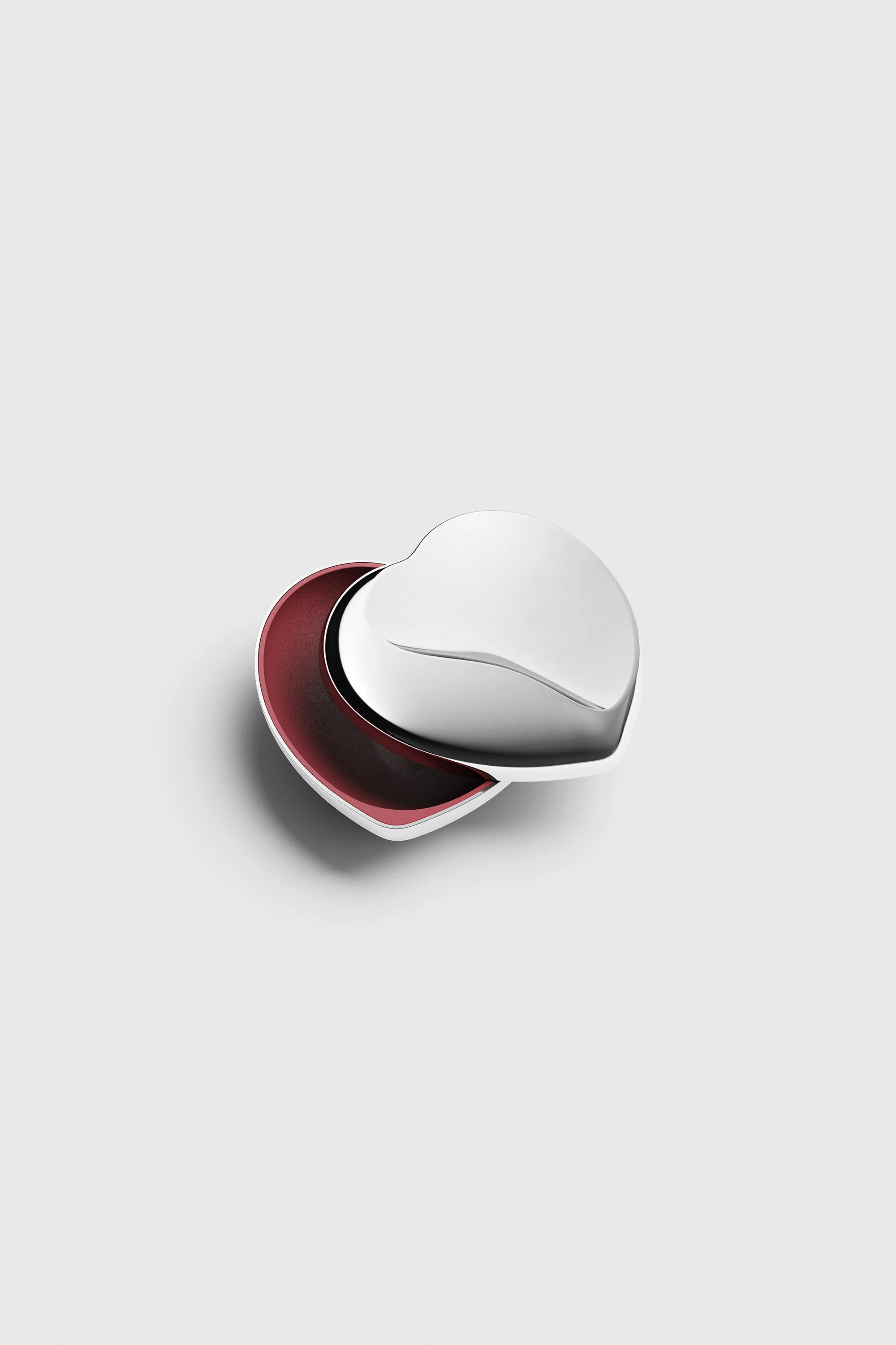 Small Stainless Steel Heart Pill Box - 1