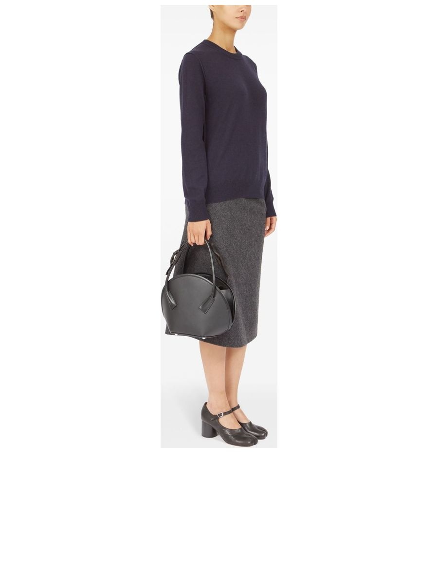 Smooth Grain Bow Detail Handbag - 5