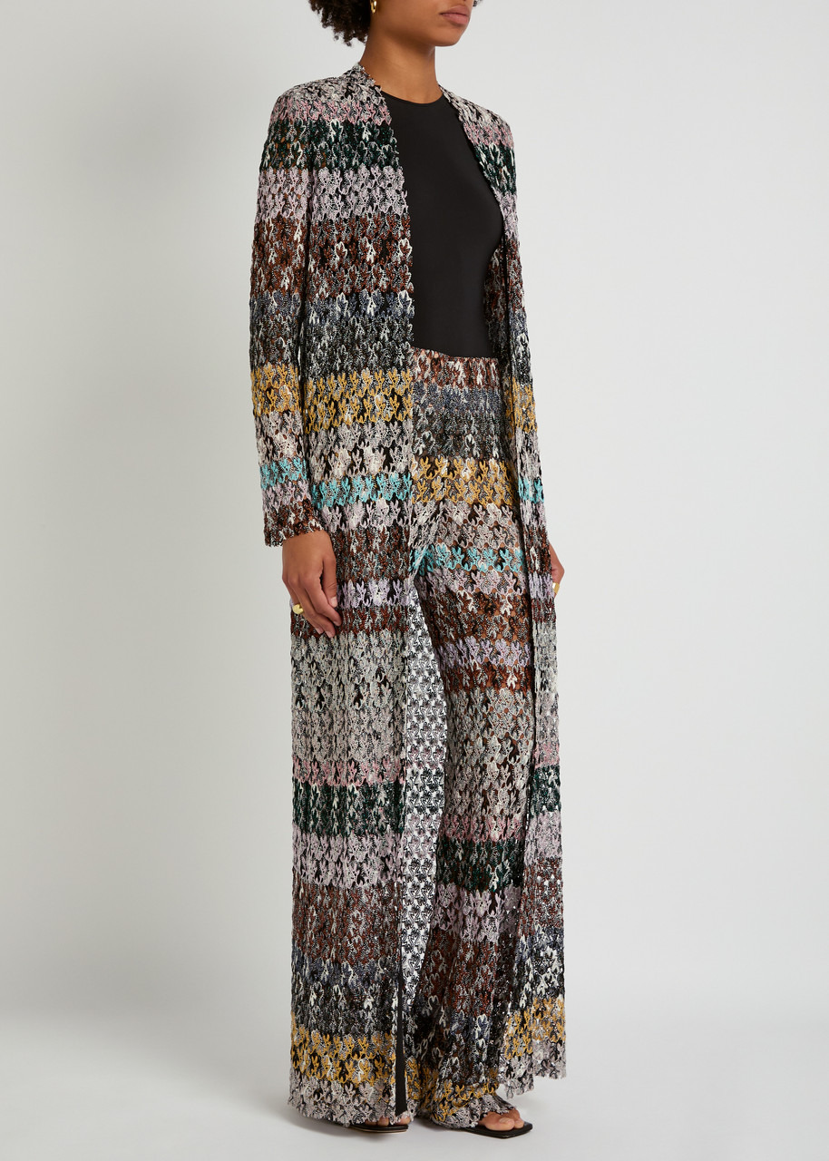 Missoni Striped Metallic-knit Cardigan - 2