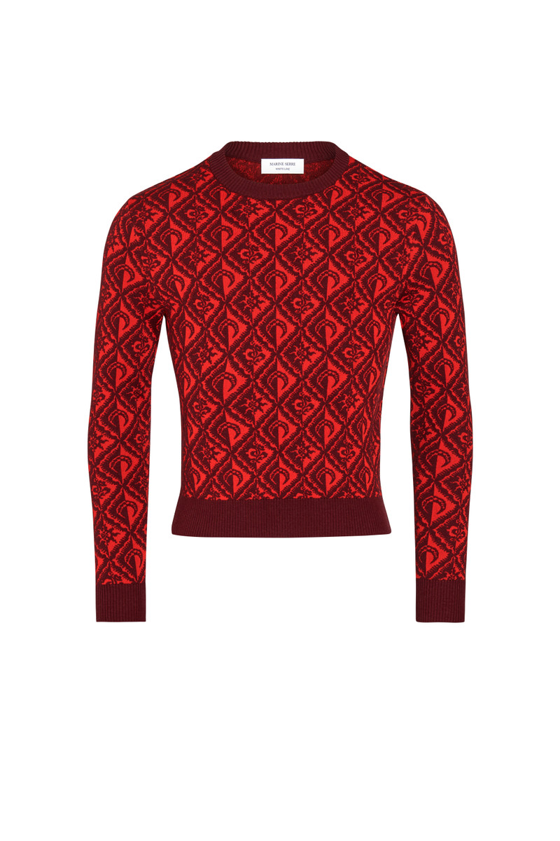 Moon Diamant Knit Jacquard Crewneck Pullover 1