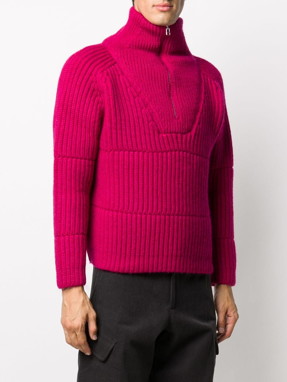 chunky knit zip jumper - 3