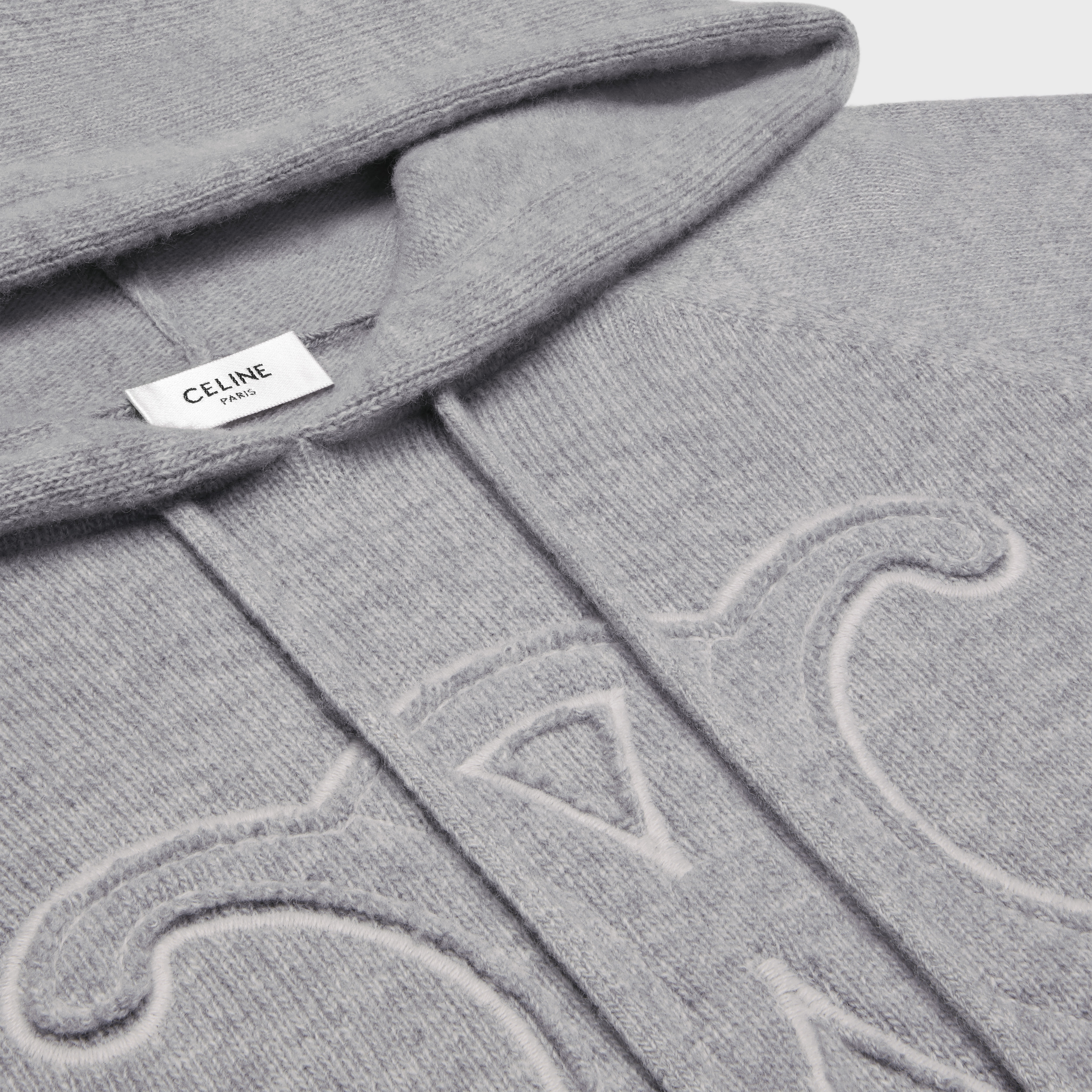 triomphe hoodie in sporty wool and cashmere - 3
